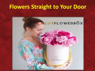 Flowers Straight to Your Door