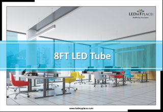 8 foot Single Pin LED Tube Light Fixture