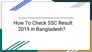 SSC Result 2019 BD