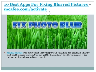 10 Best Apps For Fixing Blurred Pictures