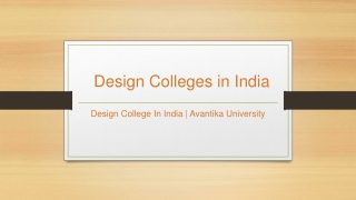 Best Design Colleges in India - Avantika University - MAEER's MIT Pune