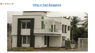Villas in East Bangalore