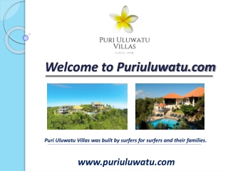 Top Luxury Villas in Uluwatu