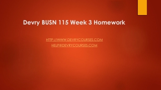 Devry BUSN 115 Week 3 Homework