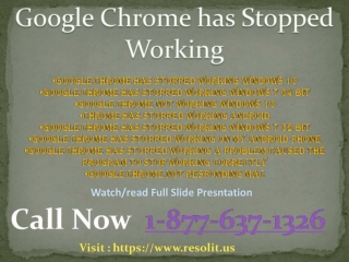 Fix Unfortunately Google Chrome {Browser}has Stopped Working Need Help