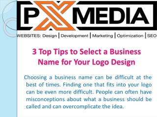3 Top Tips to Select a Business Name for Your Logo Design