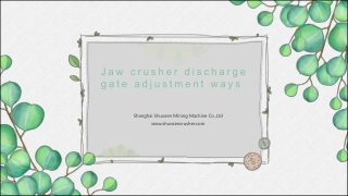 Jaw crusher discharge gate adjustment ways