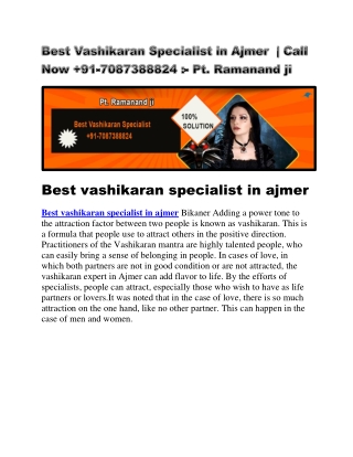 best vashikaran specialist in ajmer