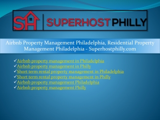 Airbnb property management in Philly