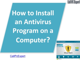 How to install an antivirus program on a computer?