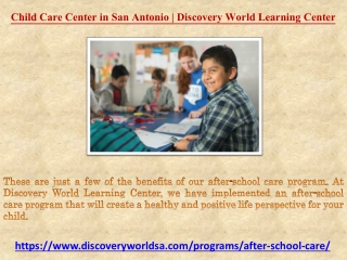 Child Care Center in San Antonio | Discovery World Learning Center