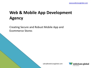 Mobile & E-Commerce Web Development Company - WebClues Global