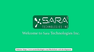 Blockchain Web Development Company In USA | Services - Sara Technologies