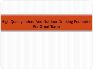 Get Best Outdoor Drinking Water Fountain