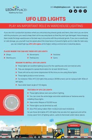 UFO LED High Bay Lights Play an Important Role in Warehouse Lighting