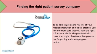Patient survey companies