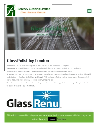 Glass Polishing London by Regency cleaning