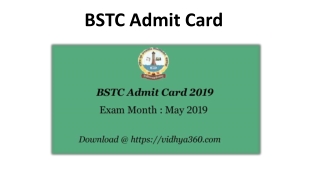 Rajasthan BSTC Admit Card 2019 - Download D.El.Ed (Pre) Hall Ticket/प्रवेश पत्र