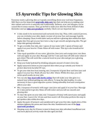 15-ayurvedic-tips-for-glowing-skin