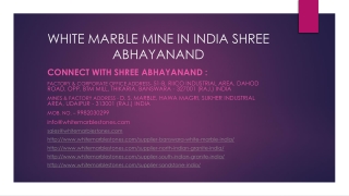 White Marble Mine in India Shree Abhayanand