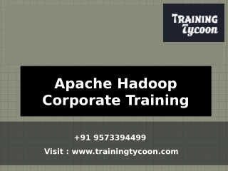 Apache Hadoop Corporate Training | Hadoop Classroom training -TT