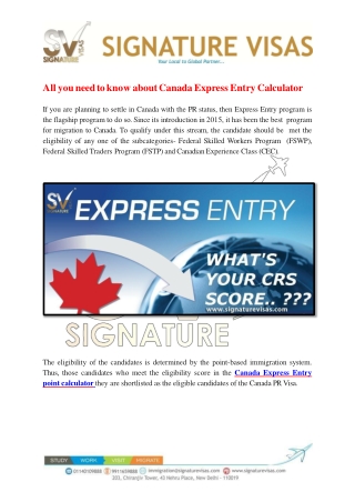 Calculate CRS score for Canada PR