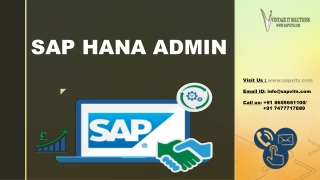 SAP Hana Admin Online Training | SAPVITS | India