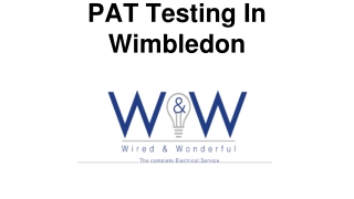 PAT Testing In Wimbledon