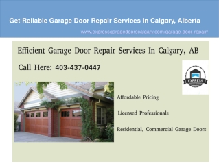 Garage Door Repair Calgary