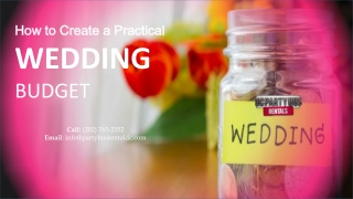 How to Create a Practical Wedding Budget
