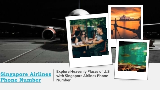 Explore heavenly places of U.S with Singapore Airlines Phone Number