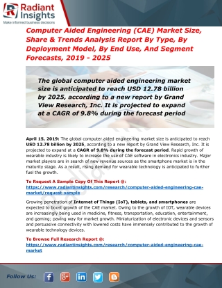 Computer Aided Engineering (CAE) Market 2019-2025