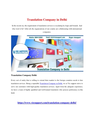 Translation Company in Delhi