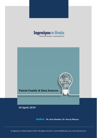 Report Analysis on Data Sources and Patent Family