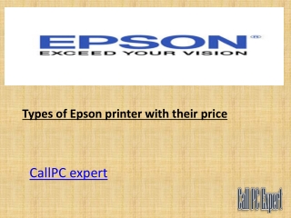 Types of Epson printer with their price