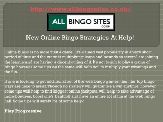New Online Bingo Strategies At Help!