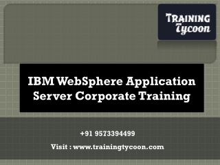 IBM WebSphere Application Server Corporate Training - Training Tycoon