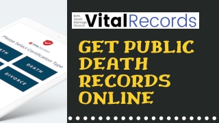 GET PUBLIC DEATH RECORDS ONLINE