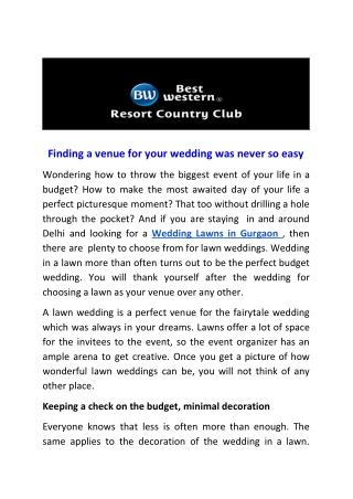 Finding a venue for your wedding was never so easy