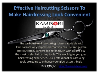 Effective Haircutting Scissors To Make Hairdressing Look Convenient