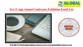 New E App Annual Conference Exhibition List