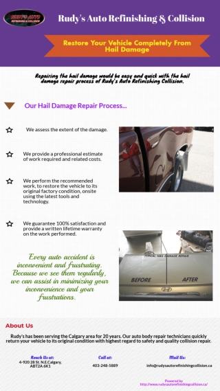 Auto Refinishing and Collision Repair Shop in Calgary