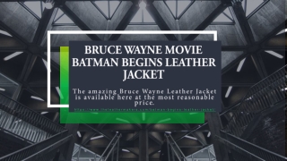 Bruce Wayne Movie Batman Begins Leather Jacket