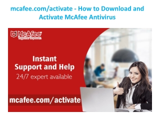 mcafee.com/activate - How to Download and Activate McAfee Antivirus