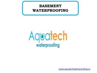 BASEMENT WATERPROOFING