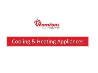 Cooling And Heating Appliances - Ramtons