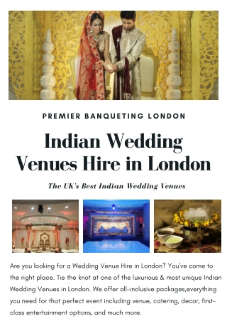 Indian Wedding Venues Hire in London