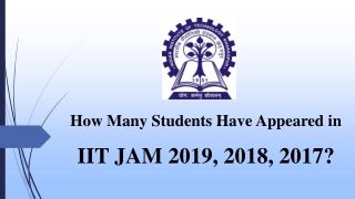 IIT JAM Exam - Total Candidates Appeared in 2019, 2018, 2017