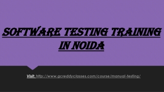 Software testing training in Noida