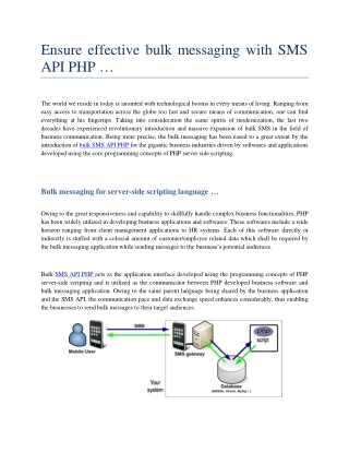 Applications Developed Using SMS API PHP